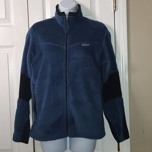 Patagonia Polattec   blue fleece zipper front jacket  Sz S